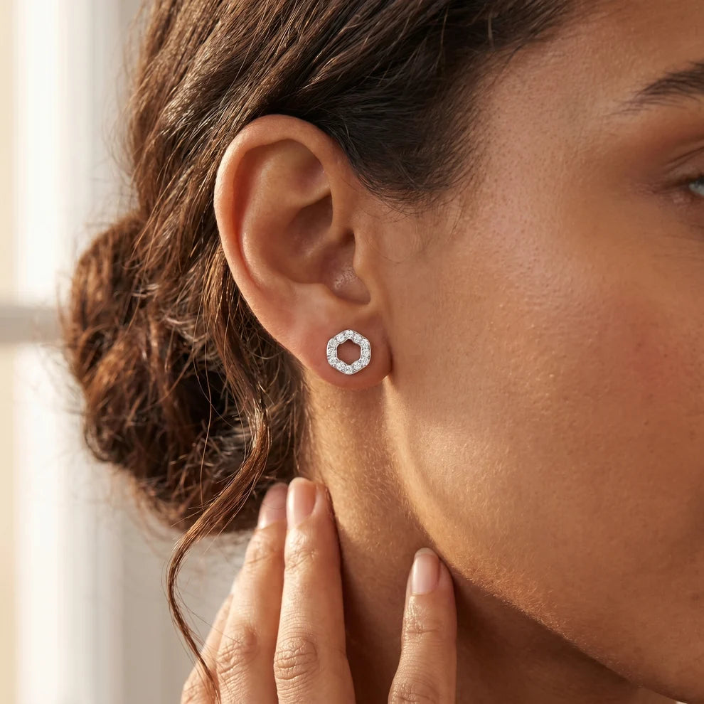 The Nova Round Diamond Earrings