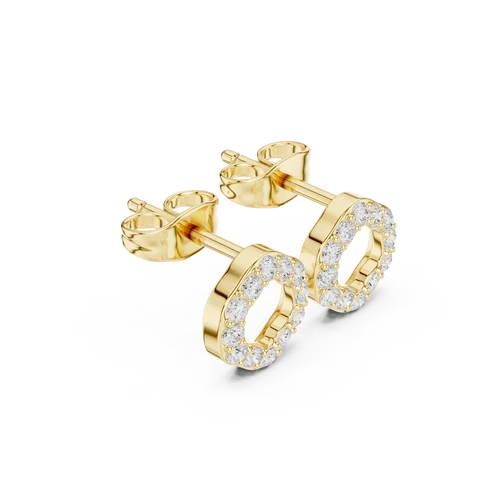 The Nova Round Diamond Earrings