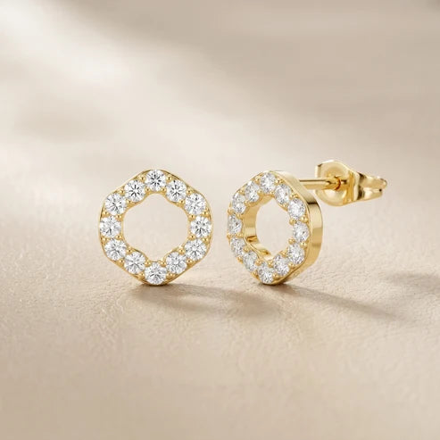 The Nova Round Diamond Earrings