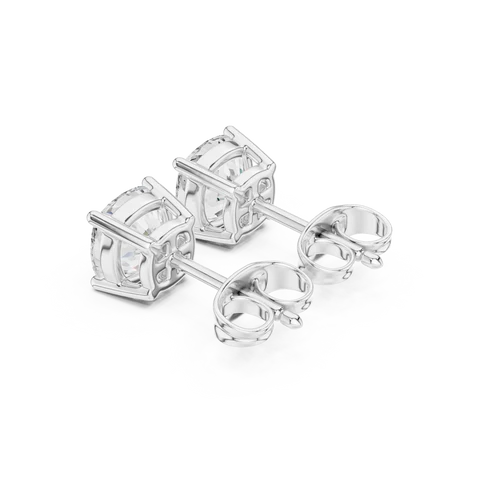 Juno Four-Prong Cushion Diamond Earrings
