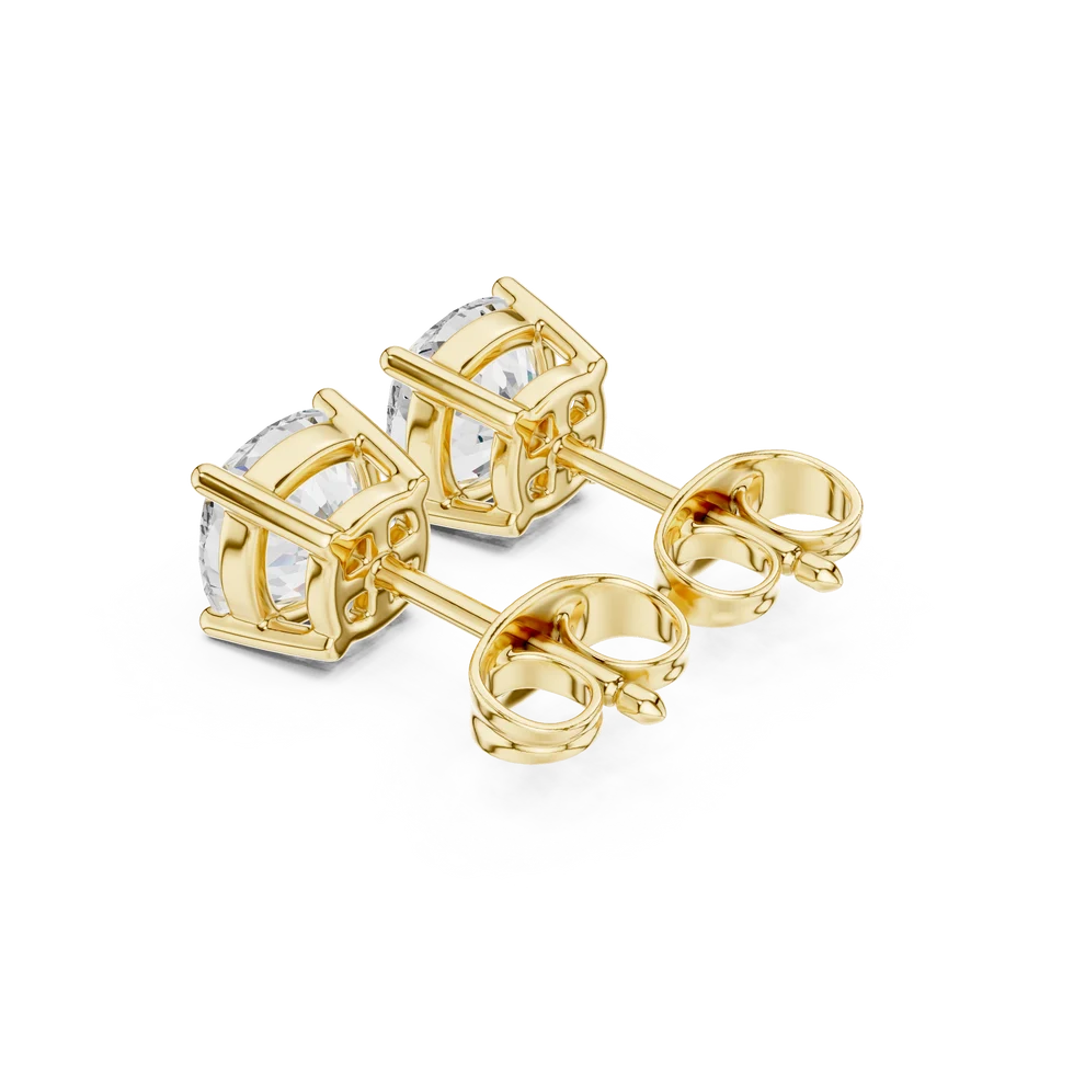 Juno Four-Prong Cushion Diamond Earrings
