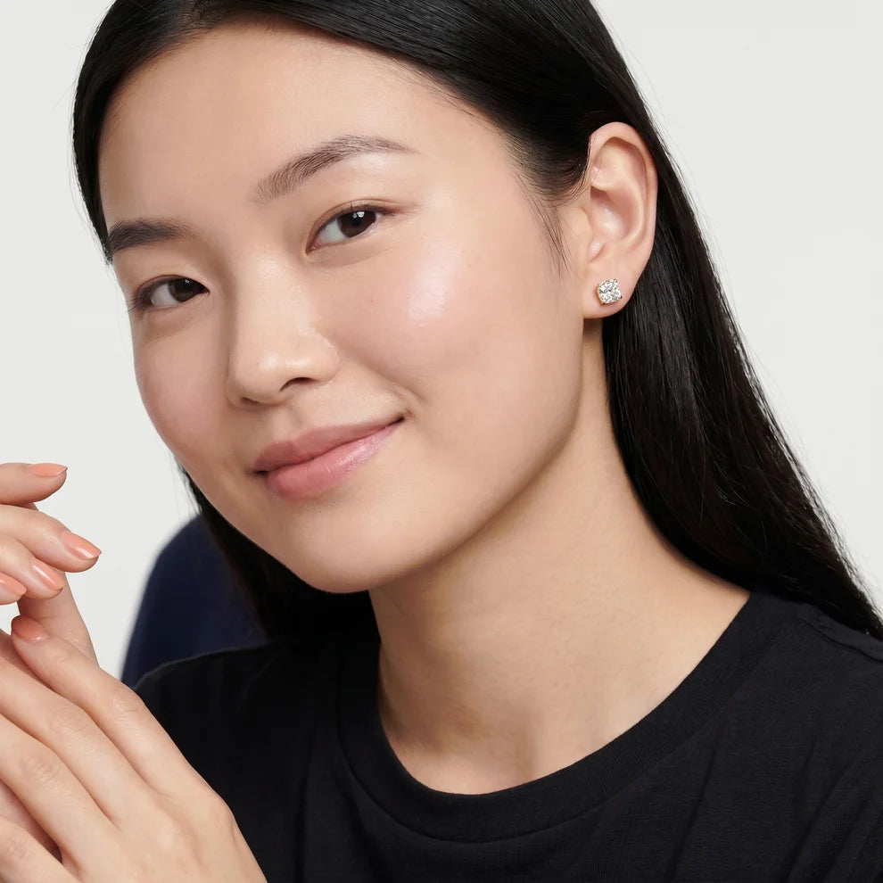Juno Four-Prong Cushion Diamond Earrings