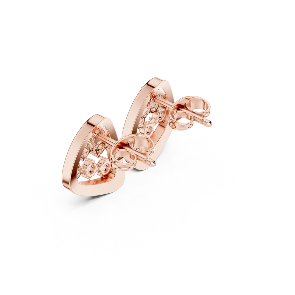 Arca Open Frame Round Diamond Earrings