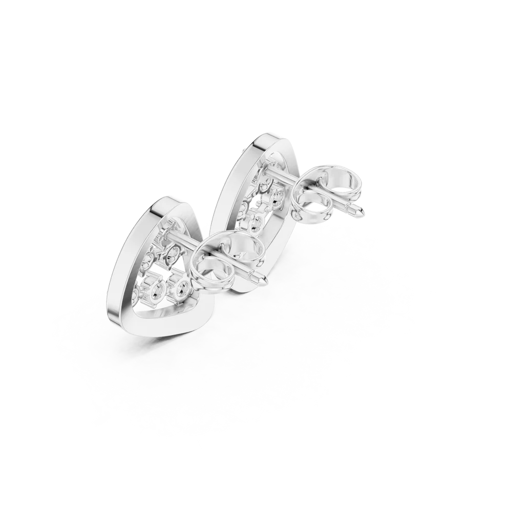 Arca Open Frame Round Diamond Earrings