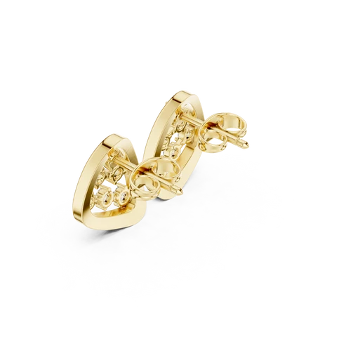 Arca Open Frame Round Diamond Earrings