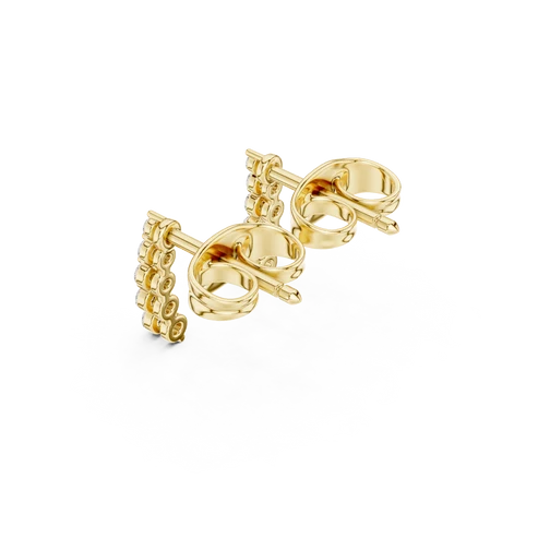 Iris Climber Round Diamond Earrings
