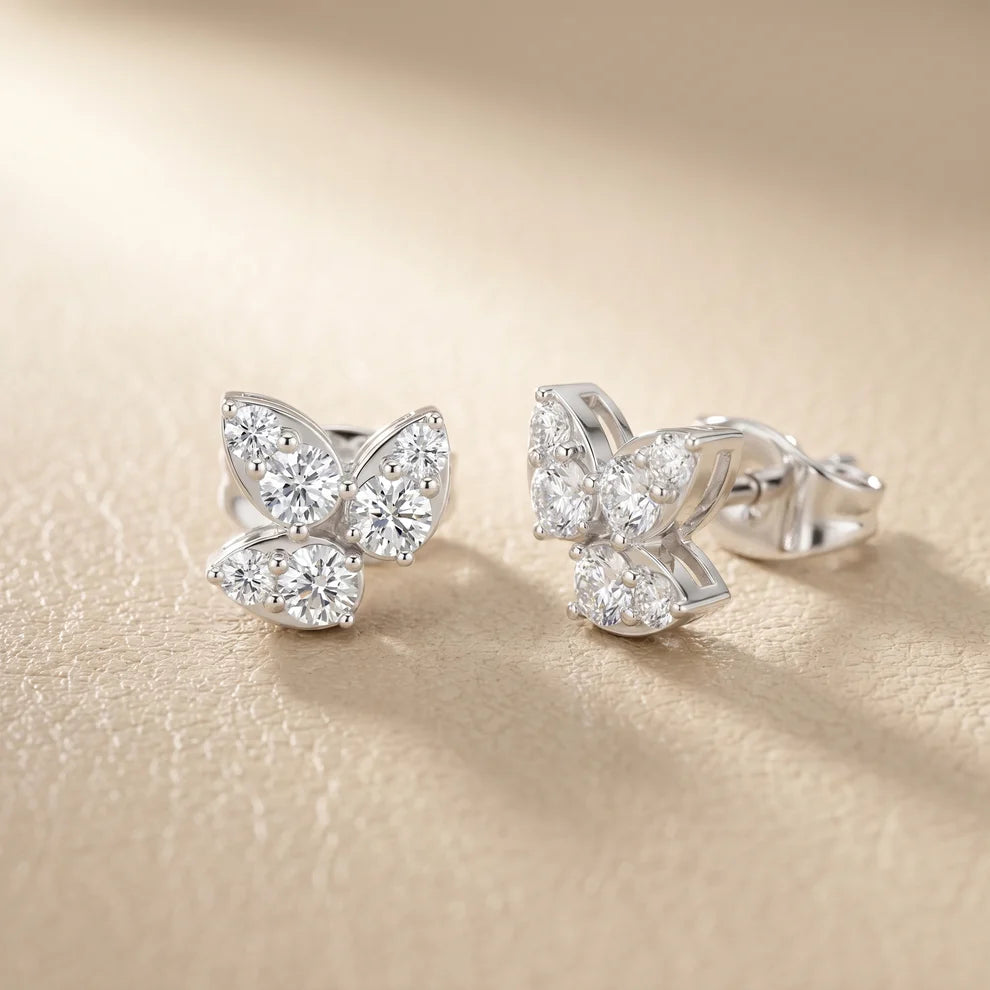 Mariposa Round Diamond Earrings