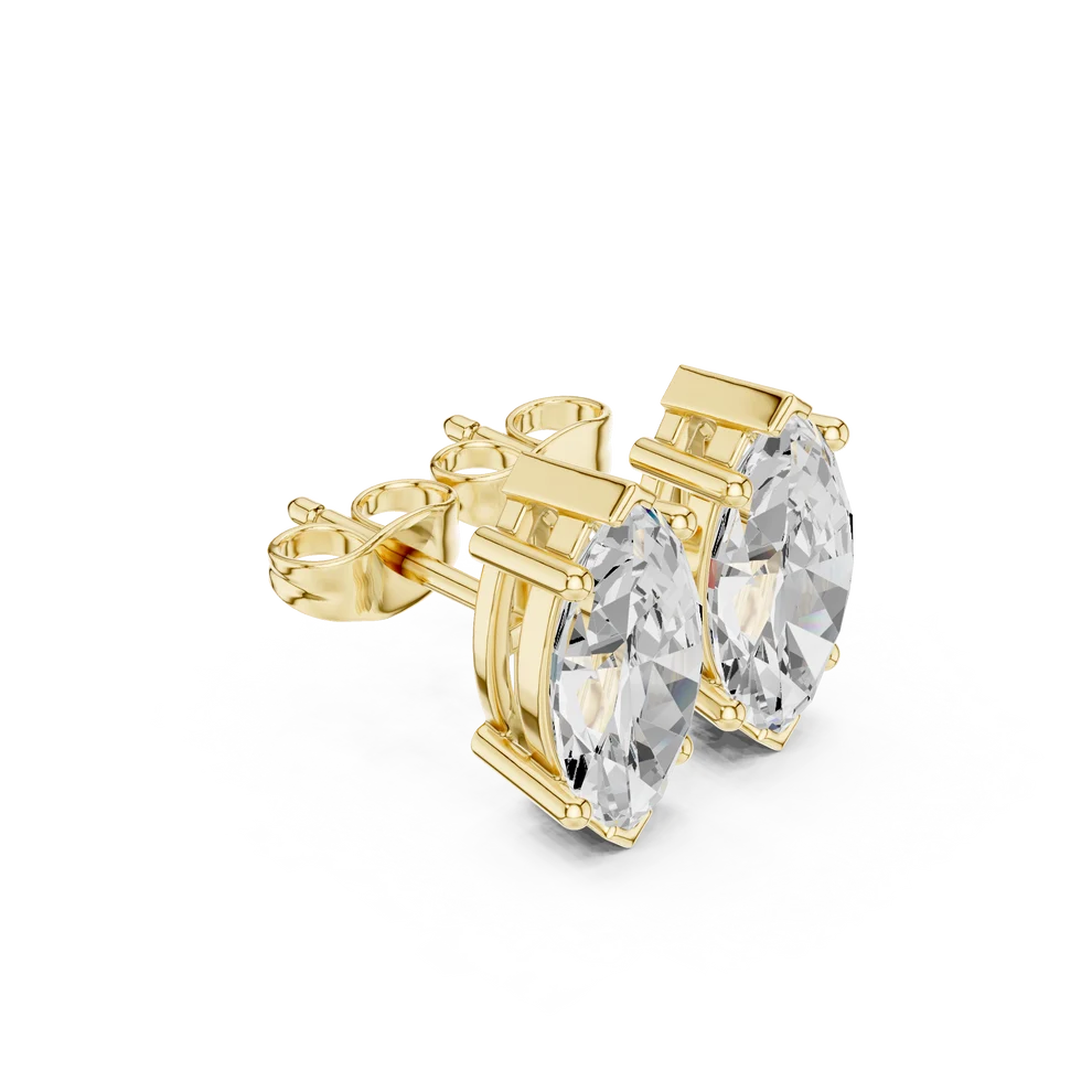 Four-Prong Marquise Diamond Earrings