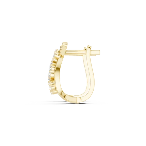 The Triple Flora Round Diamond Hoop Earrings