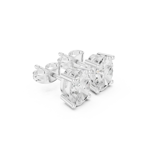 The Serene Oval Diamond Earrings
