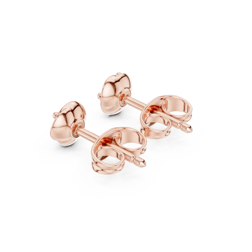 Petal Embrace Round Diamond Earrings