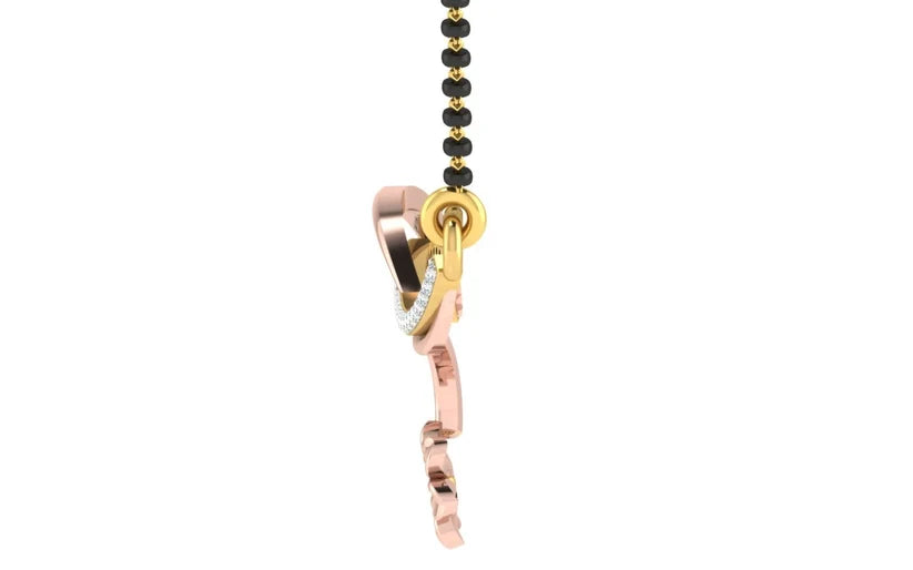 Celestial Floral Wave Diamond Mangalsutra