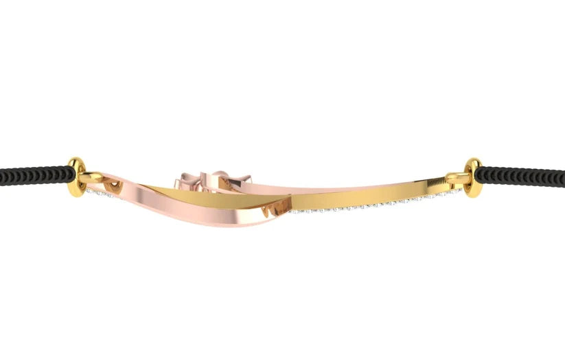 Celestial Floral Wave Diamond Mangalsutra