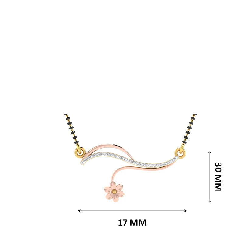 Celestial Floral Wave Diamond Mangalsutra