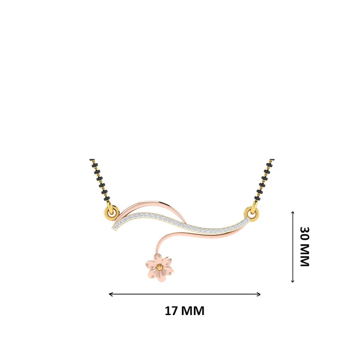Celestial Floral Wave Diamond Mangalsutra