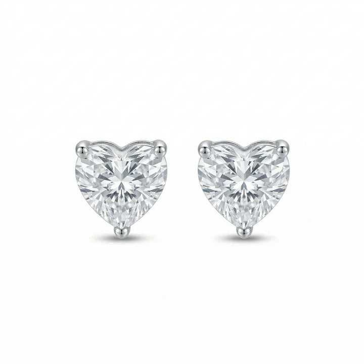 BVD jewels 925 Silver Heart Shape Earrings Or Mini Studs Silver Jewellery for Women & Girl's | Great for Gifting Made With Pure 925 Silver