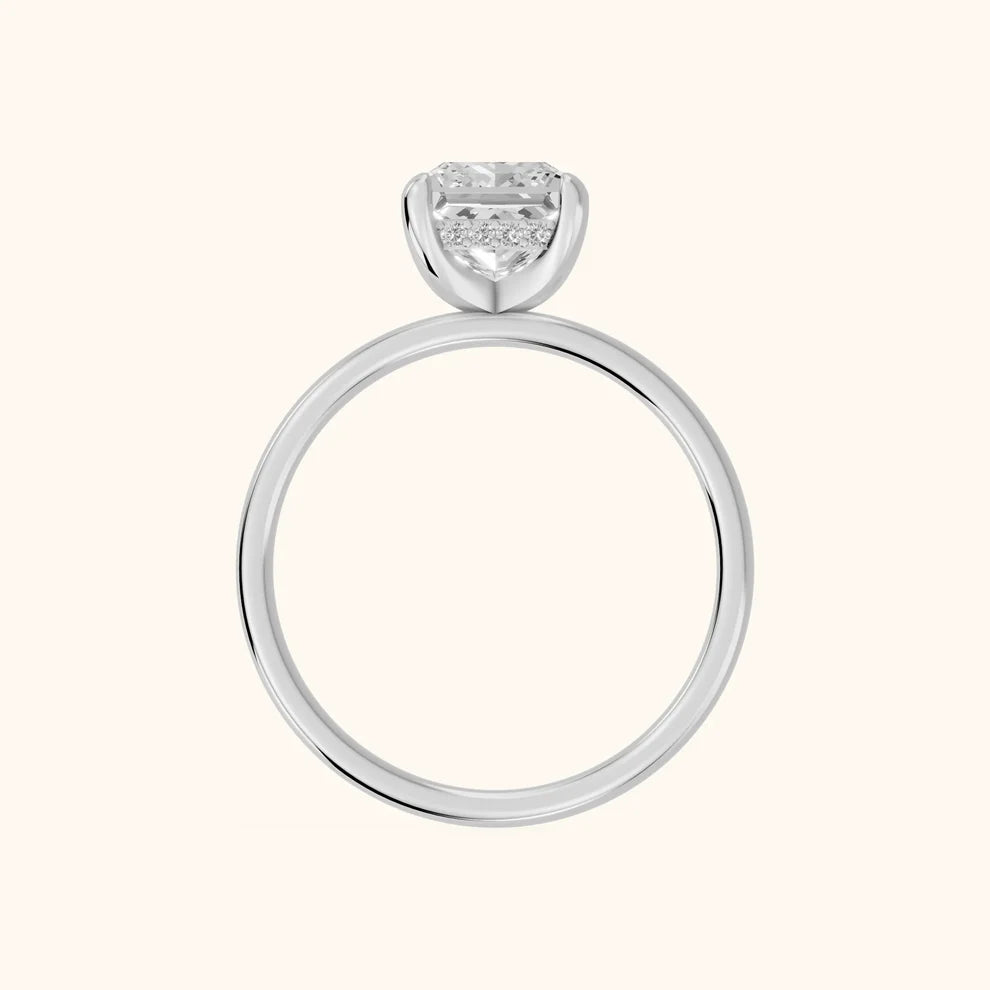 Princess Diamond Engagement & Wedding Ring