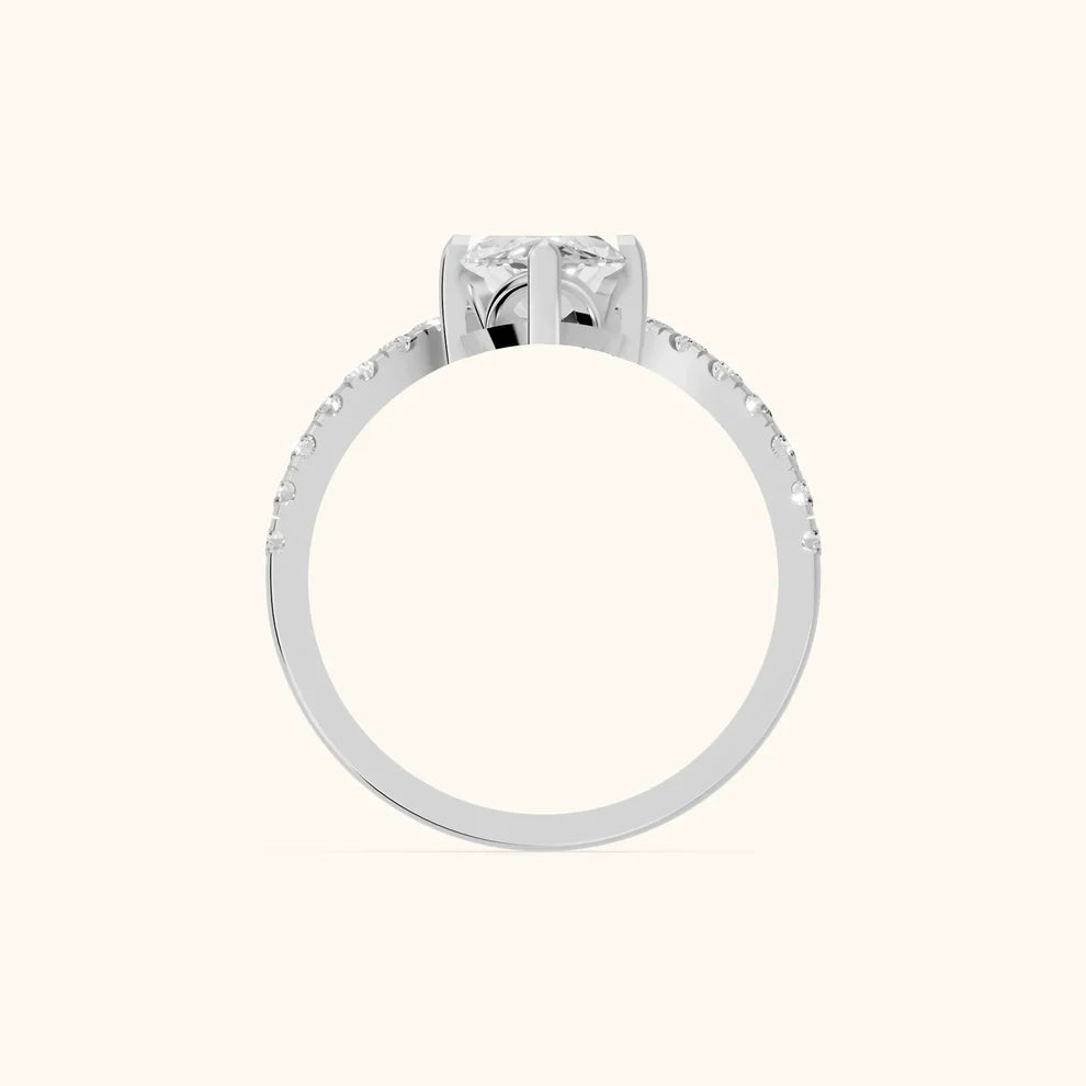 Isabella Legacy Side Stone Marquise Diamond Engagement & Wedding Ring