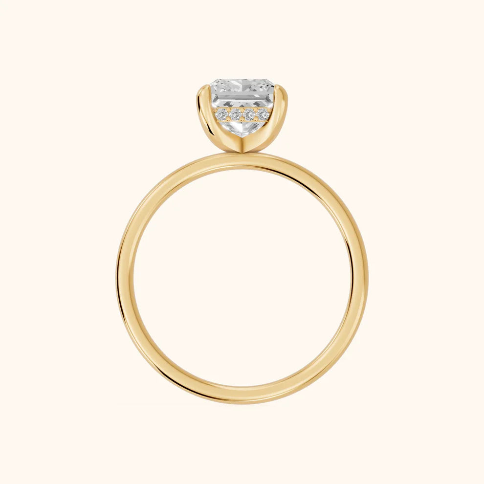 Princess Diamond Engagement & Wedding Ring