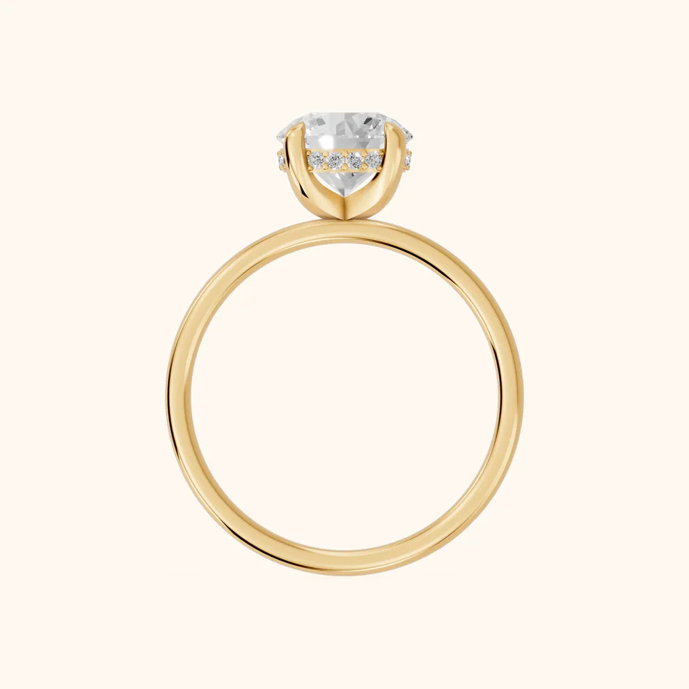 Round Diamond Engagement & Wedding Ring