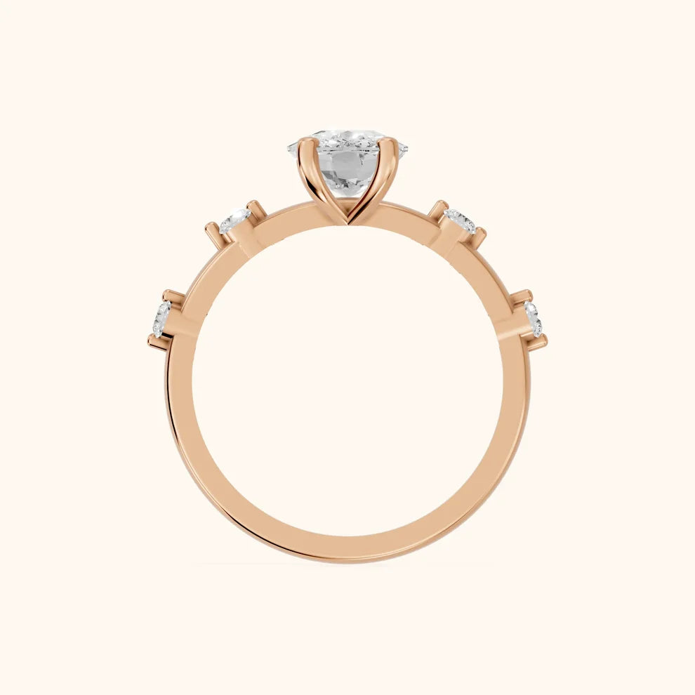 Elena Radiance Solitaire Cushion Diamond Engagement & Wedding Ring
