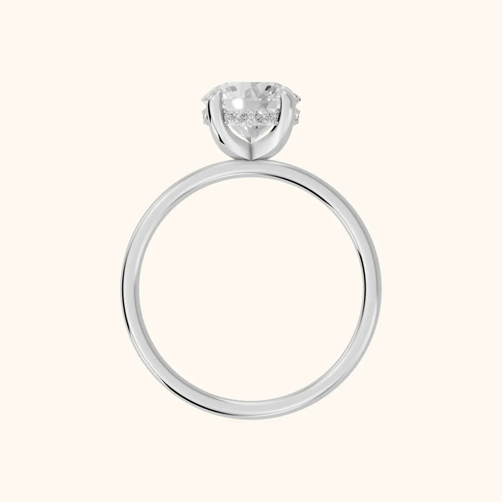 Round Diamond Engagement & Wedding Ring