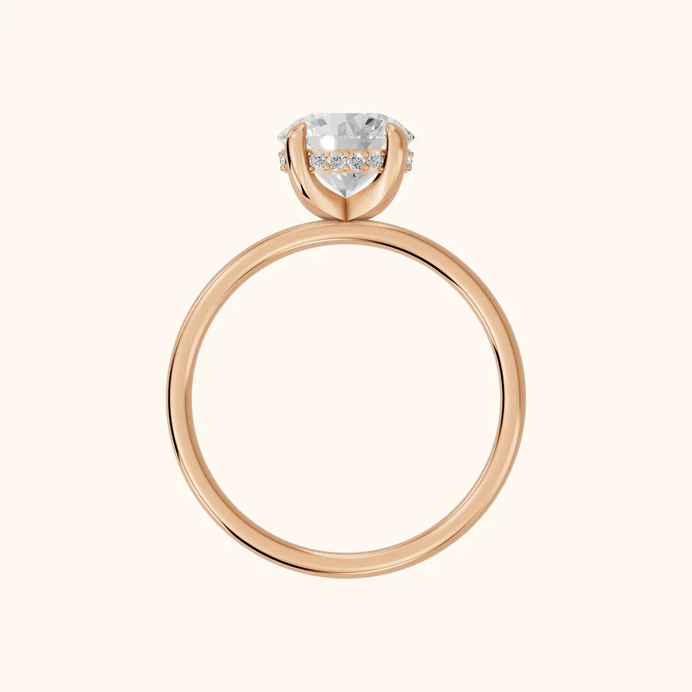 Round Diamond Engagement & Wedding Ring