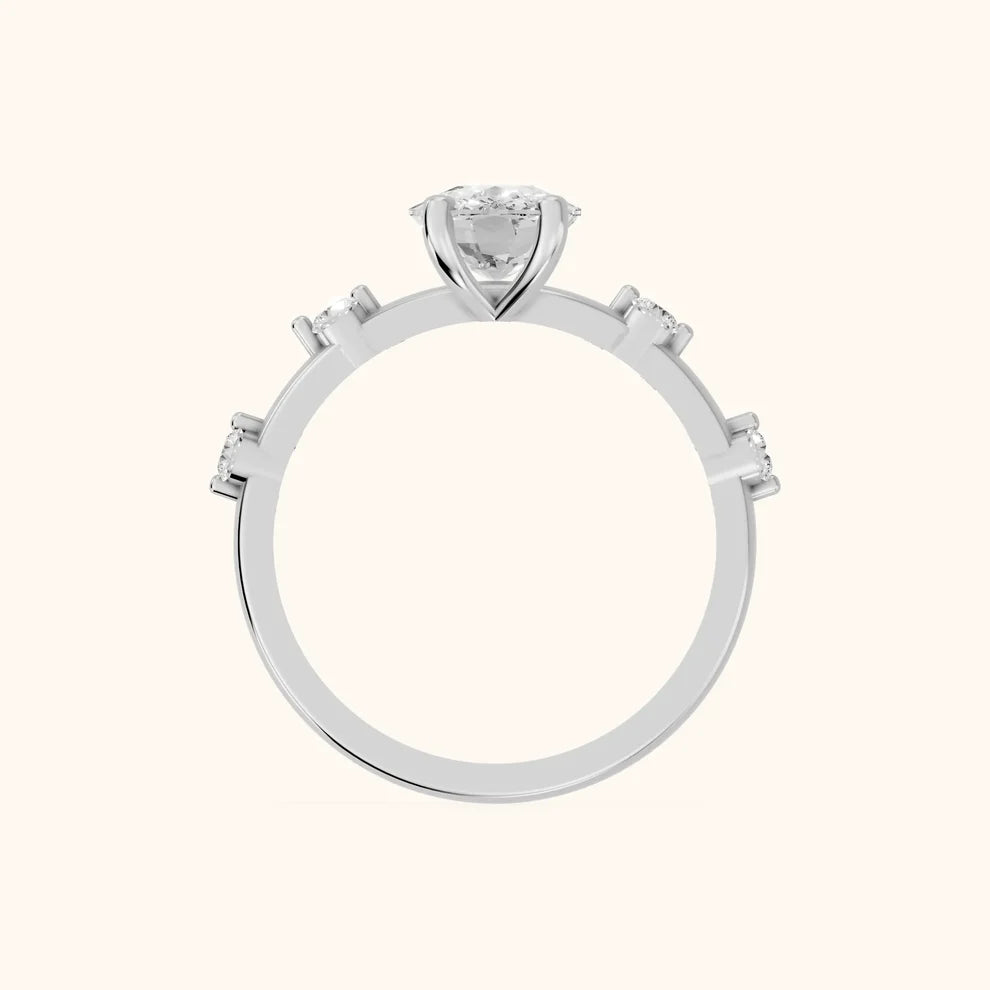 Elena Radiance Solitaire Cushion Diamond Engagement & Wedding Ring