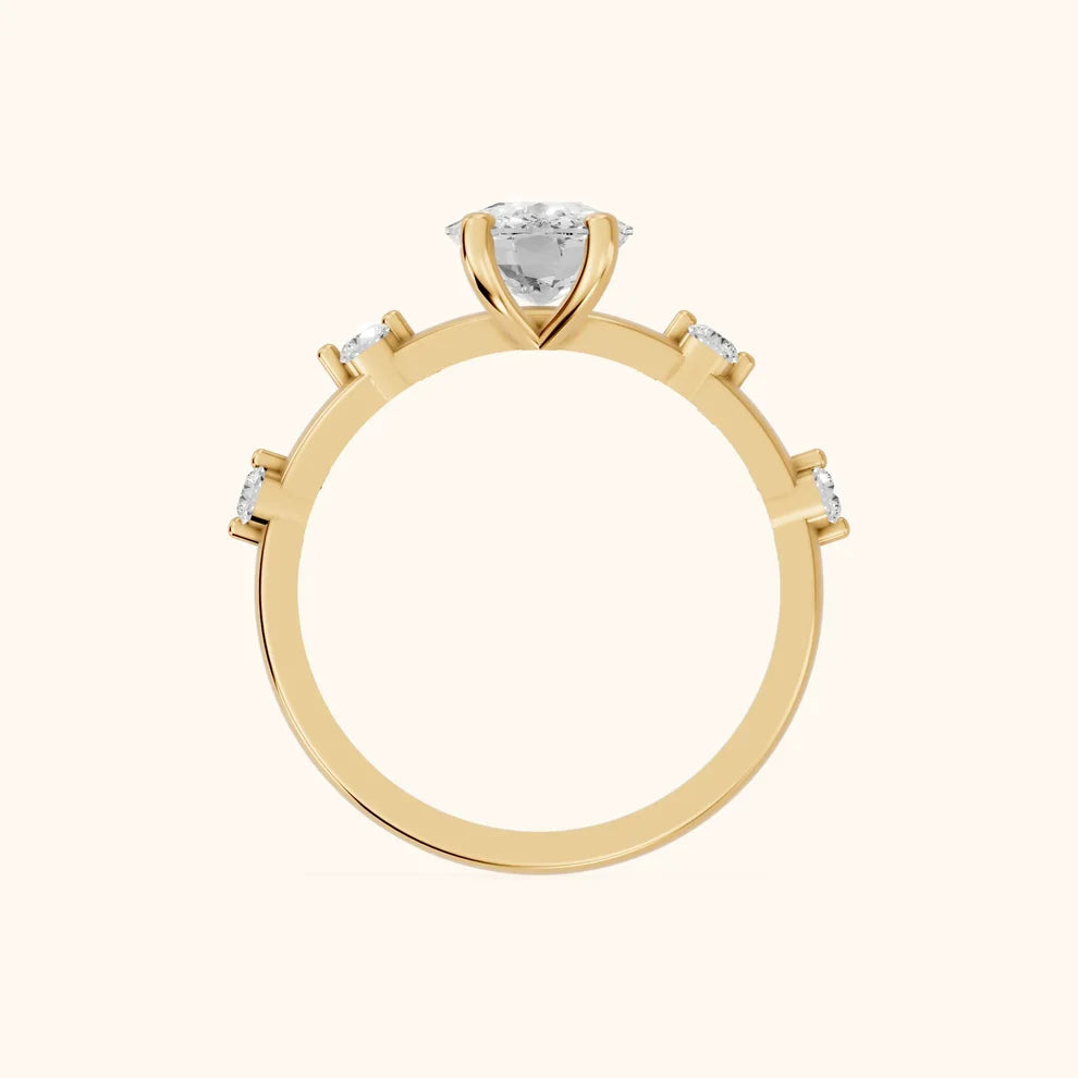 Elena Radiance Solitaire Cushion Diamond Engagement & Wedding Ring