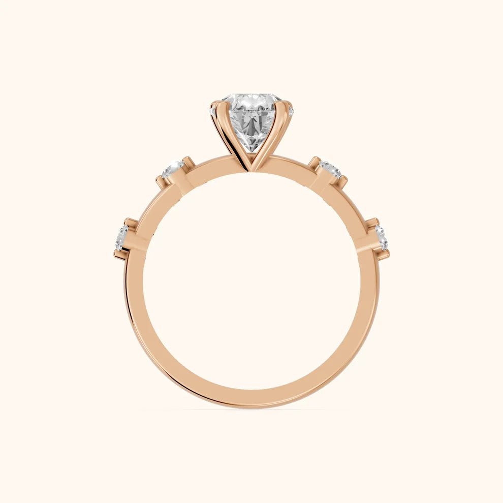 Elena Radiance Solitaire Pear Diamond Engagement & Wedding Ring