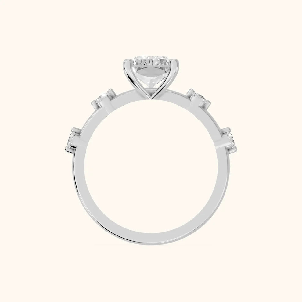 Elena Radiance Solitaire Radiant Diamond Engagement & Wedding Ring