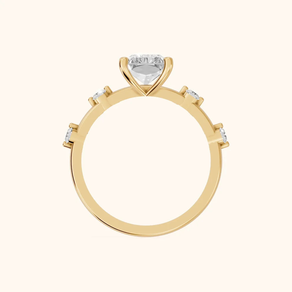 Elena Radiance Solitaire Radiant Diamond Engagement & Wedding Ring