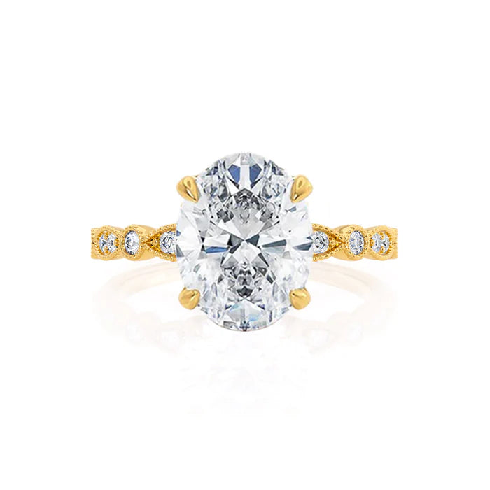 Oval Solitaire Diamond Engagement Ring
