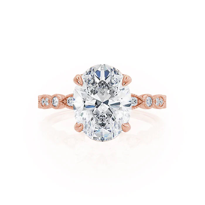 Oval Solitaire Diamond Engagement Ring