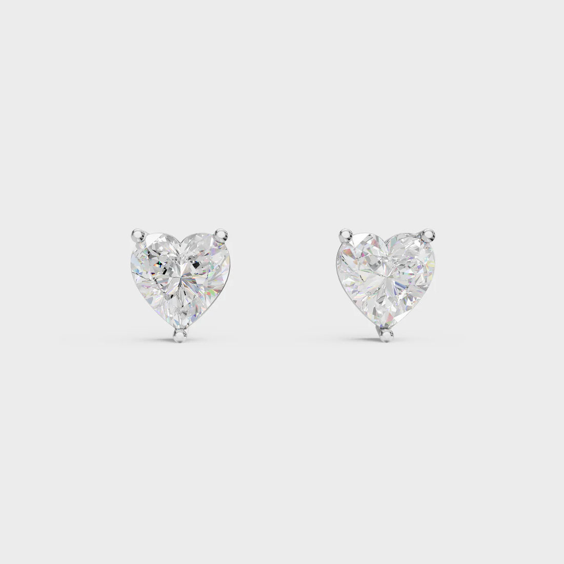 BVD jewels 925 Silver Heart Shape Earrings Or Mini Studs Silver Jewellery for Women & Girl's | Great for Gifting Made With Pure 925 Silver