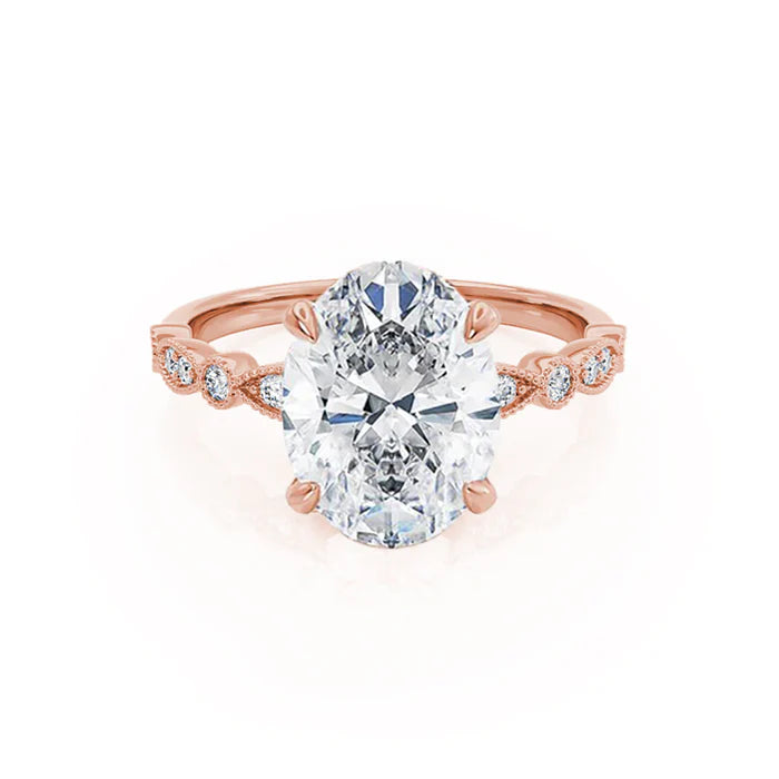 Oval Solitaire Diamond Engagement Ring