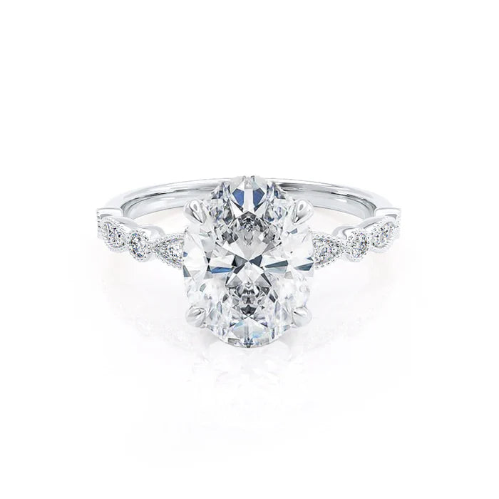 Oval Solitaire Diamond Engagement Ring
