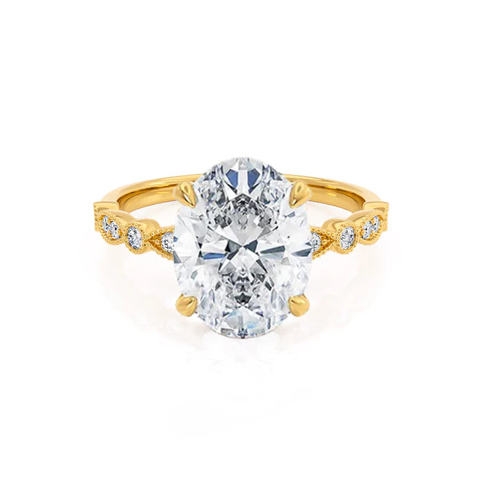 Oval Solitaire Diamond Engagement Ring