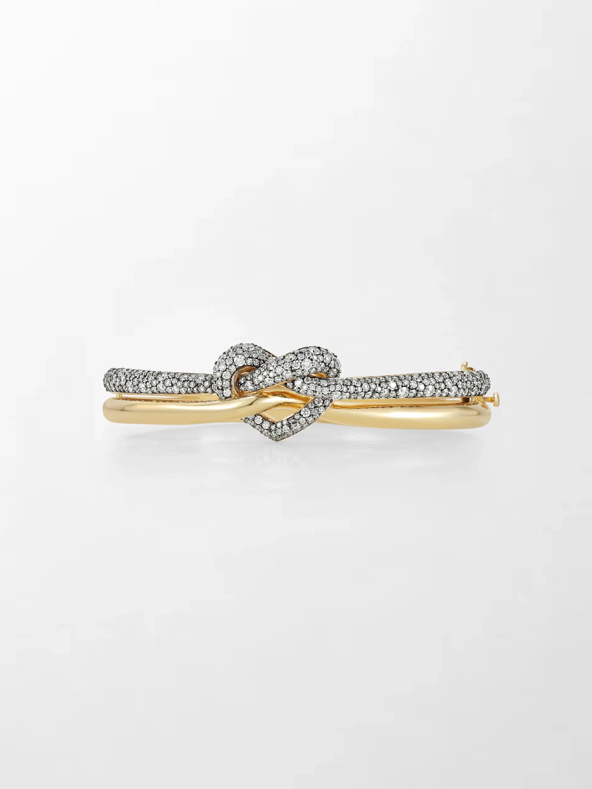 Eternal Knot Two-Tone Diamond Bracelet