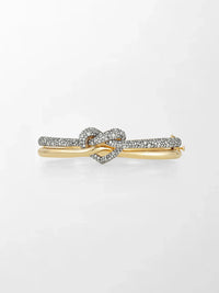 Eternal Knot Two-Tone Diamond Bracelet
