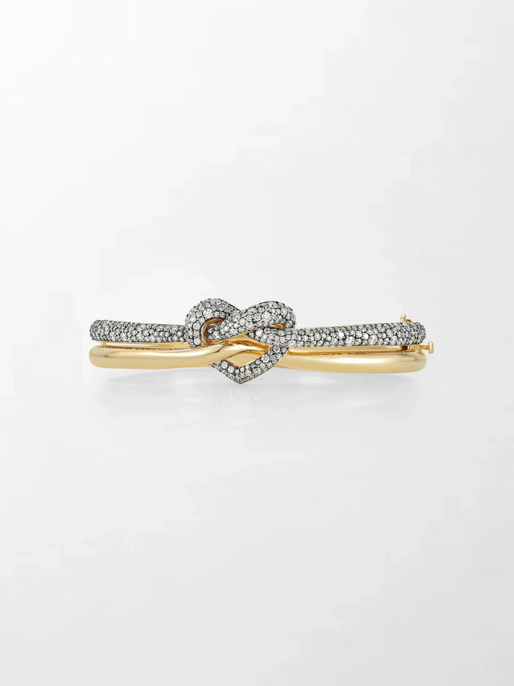 Eternal Knot Two-Tone Diamond Bracelet