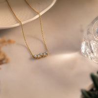 Triumvirate Triangle Pavé Lab Diamond Necklace — 10K / 14K / 18K Gold