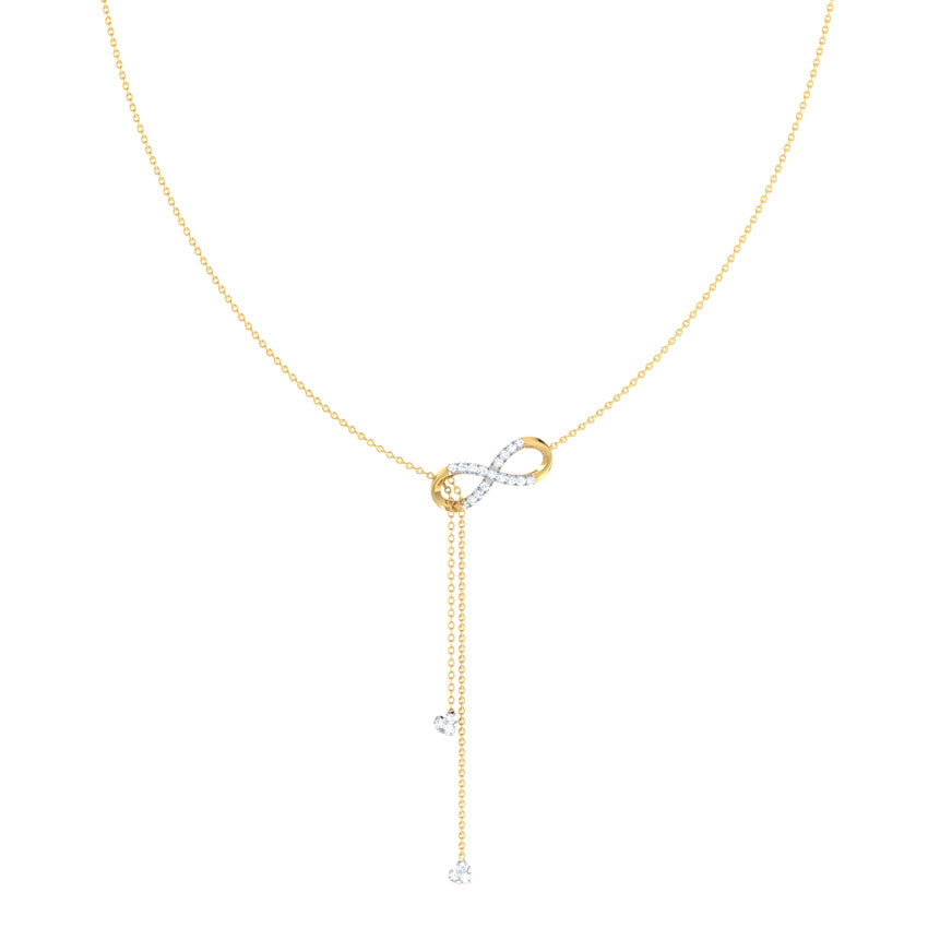 Infinity Lariat Diamond Necklace