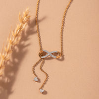 Infinity Lariat Diamond Necklace
