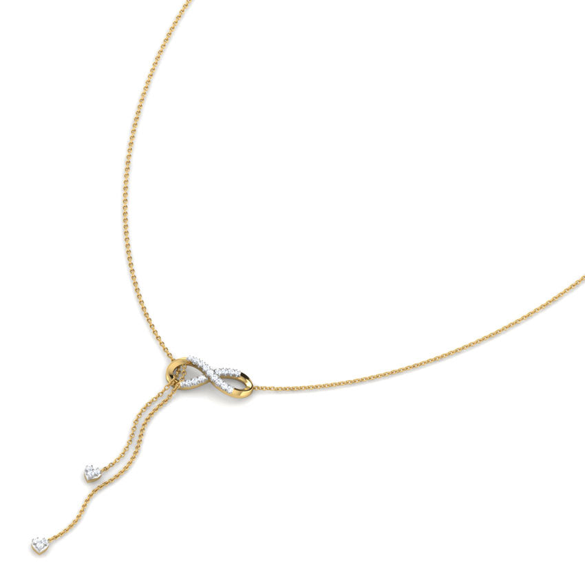 Infinity Lariat Diamond Necklace