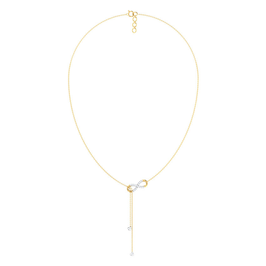 Infinity Lariat Diamond Necklace