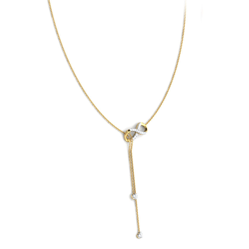 Infinity Lariat Diamond Necklace