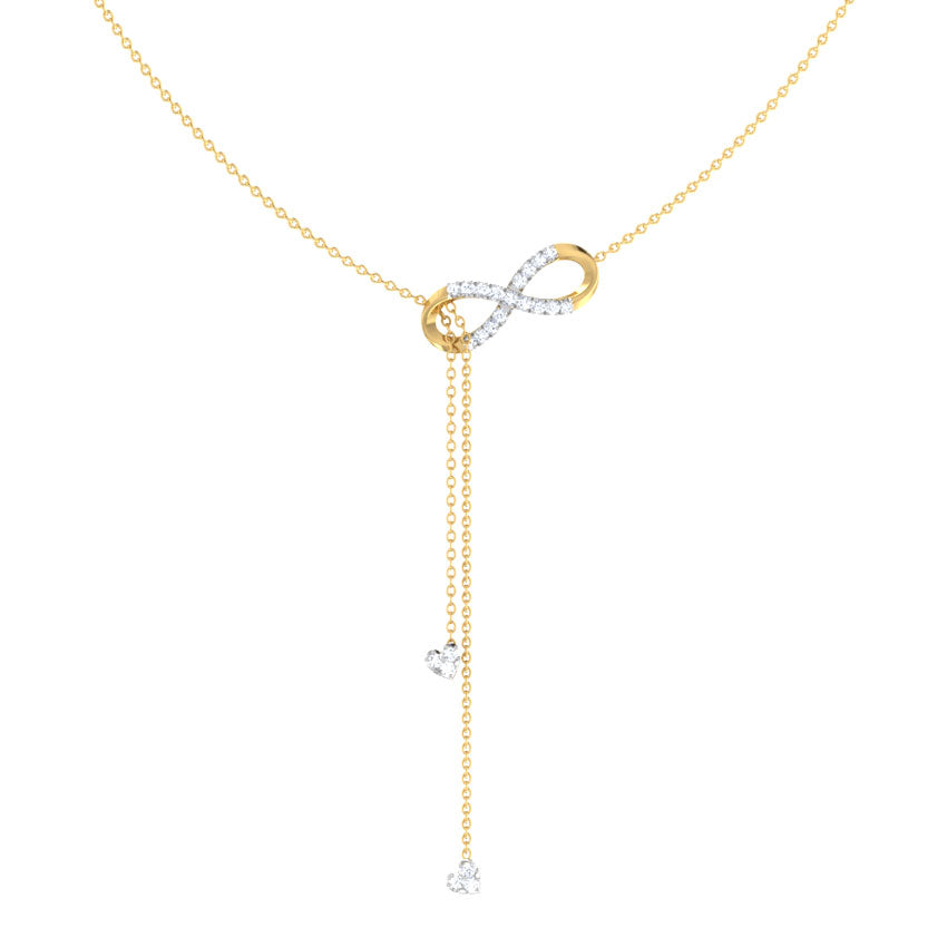 Infinity Lariat Diamond Necklace