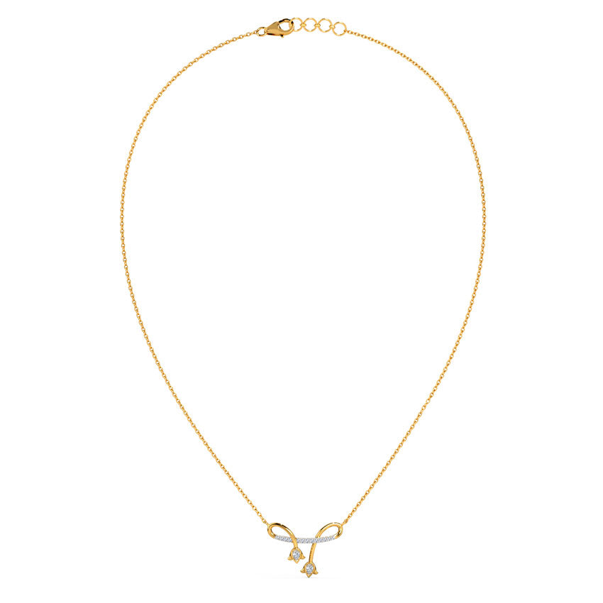 Twin Tulip Diamond Necklace