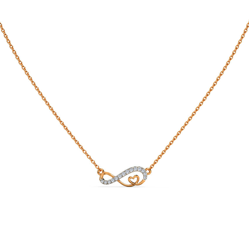 Infinity Heart Diamond Necklace
